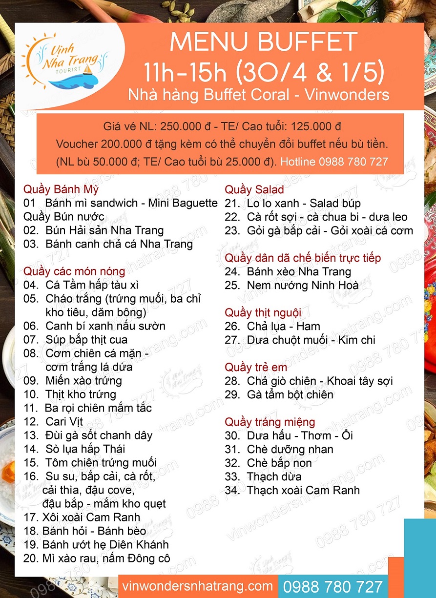 menu buffet 2021 ap dung 30-4 sua lai